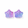 Two Tone Transparent Spray Painted Glass Beads GLAA-Q092-02-C03-2