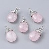 Natural Rose Quartz Pendants G-K305-D03-P-1