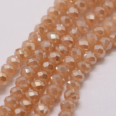 Electroplate Glass Bead Strands X-GLAA-K016-2x3mm-09PL-1