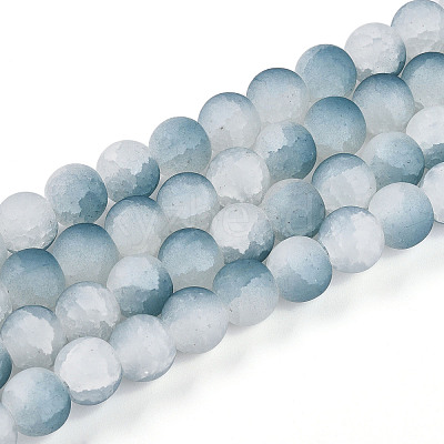 Crackle Glass Beads Strands GLAA-N009-10mm-06-1