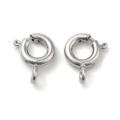 Brass Spring Ring Clasps KK-P249-08A-P-1