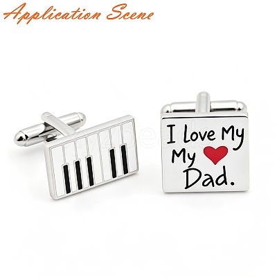 Square 201 Stainless Steel Swank Cuff Links SA-CBAE2BD-01G-A-1