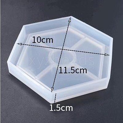 DIY Hexagon Cup Mat Silicone Molds SIMO-PW0001-117D-1