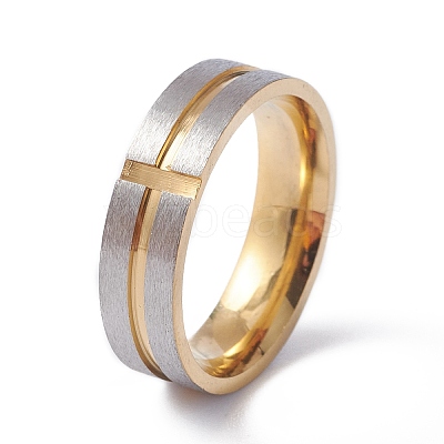 201 Stainless Steel Plain Band Rings RJEW-TAC0002-006C-GP-1
