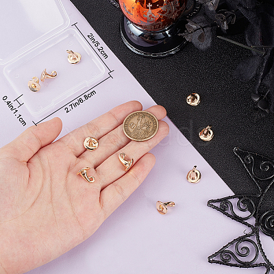 10Pcs Halloween Themed Brass Pendants KK-BBC0015-68A-1