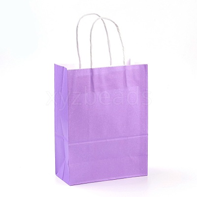 Pure Color Kraft Paper Bags AJEW-G020-D-09-1