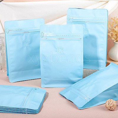 10Pcs BOPP and Aluminized PET and PE Resealable Coffee Zipper Bags with Valve ABAG-TA0001-93C-1