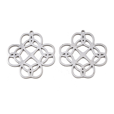 Hollow 201 Stainless Steel Pendants LS-STAS-I364-17P-1