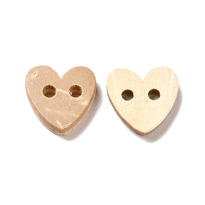 Carved 2-hole Basic Sewing Button Shaped in Heart NNA0YZA-1