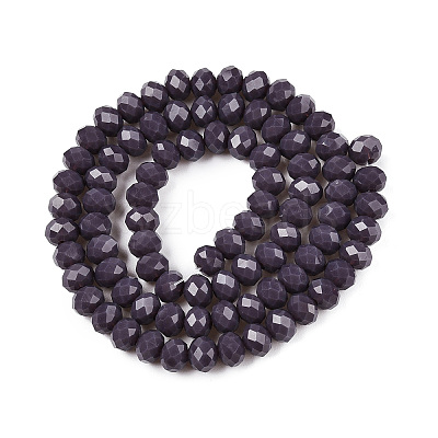 Opaque Solid Color Imitation Jade Glass Beads Strands EGLA-A044-P6mm-D11-1