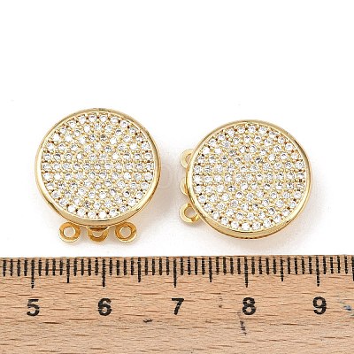 Brass Micro Pave Clear Cubic Zirconia Box Clasps KK-L255-02G-07-1