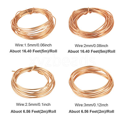 4 Rolls 4 Sizes Round Aluminum Wire AW-TA0001-04A-01-1
