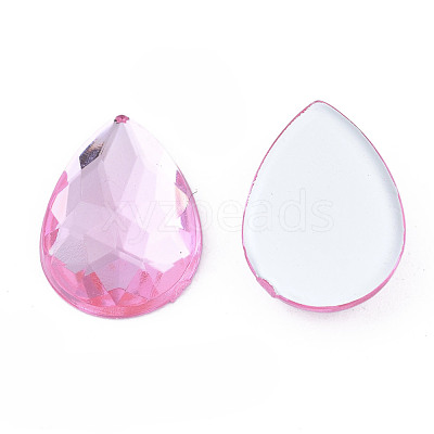 Acrylic Rhinestone Flat Back Cabochons GACR-Q010-10x14-04-1