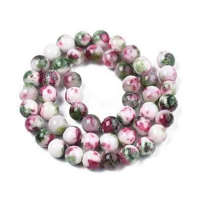 Natural Dyed Persian Jade Gemstone Bead Strands X-G-R271-8mm-XP06-1