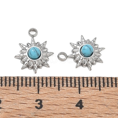 Synthetic Turquoise Pendants GG-CBAA892-02P-1