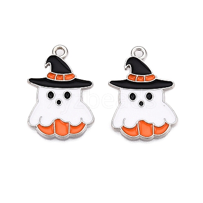 Halloween Theme Alloy Enamel Pendants ENAM-T020-08F-1