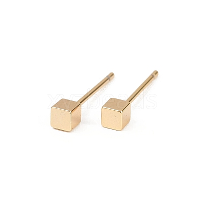 Brass Stud Earrings for Women EJEW-G441-05A-G-1