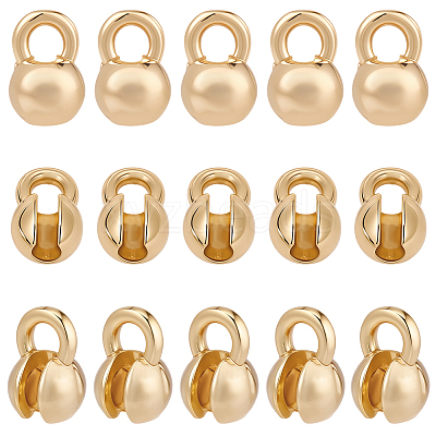 30Pcs Brass Bead Tips KK-SC0007-76-1
