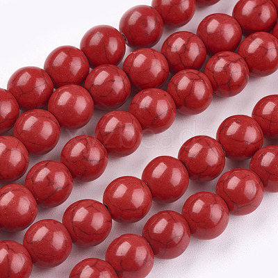 Synthetic Turquoise Beads Strands TURQ-G106-10mm-02H-1