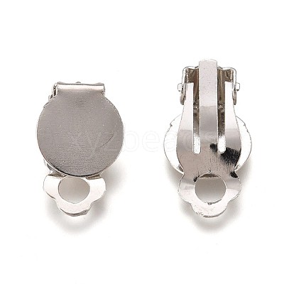 Iron Clip-on Earring Settings IFIN-R204-09-1