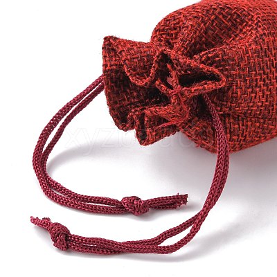 Burlap Packing Pouches Drawstring Bags ABAG-Q050-7x9-06-1