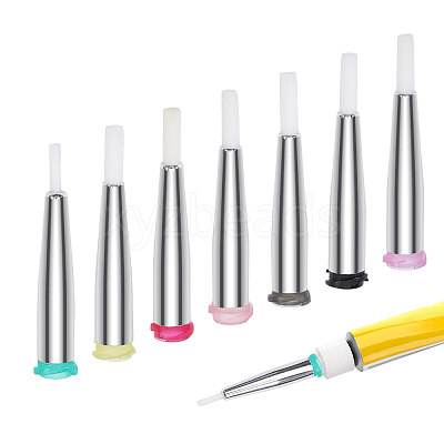 7Pcs 7 Colors Nylon Blunt Tip Dispensing Needle Brush FIND-CA0011-48-1