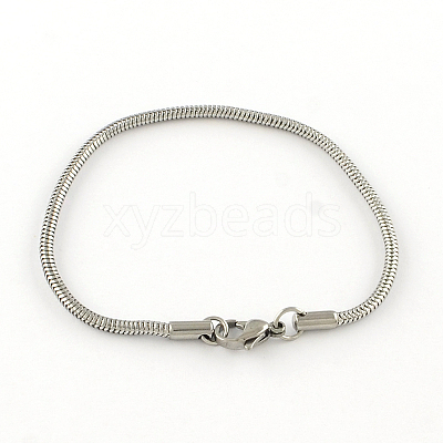 Tarnish Resistant 304 Stainless Steel European Style Bracelets for Jewelry Making X-PPJ-R002-01-1