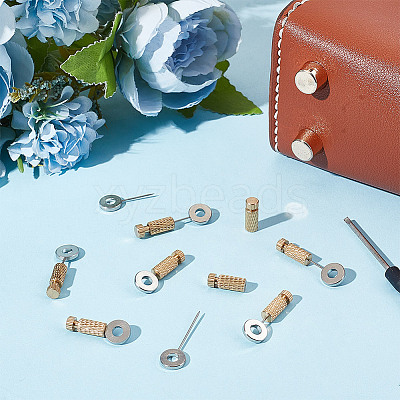 8Pcs 2 Styles DIY Leathercraft Locking Pins TOOL-DC0001-12-1