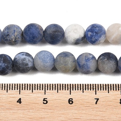 Natural Sodalite Beads Strands G-D691-8mm-1