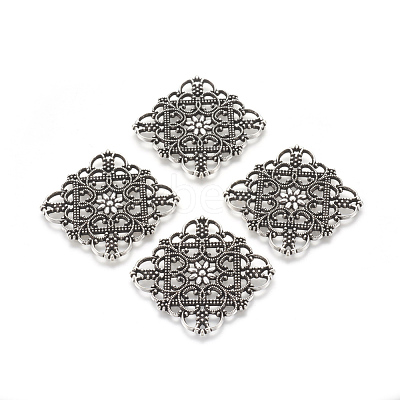 Tibetan Style Filigree Joiners TIBEP-A2690-AS-FF-1