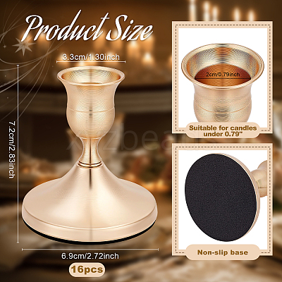 Iron & Aluminium Alloy Candle Holders DJEW-WH0077-09-1
