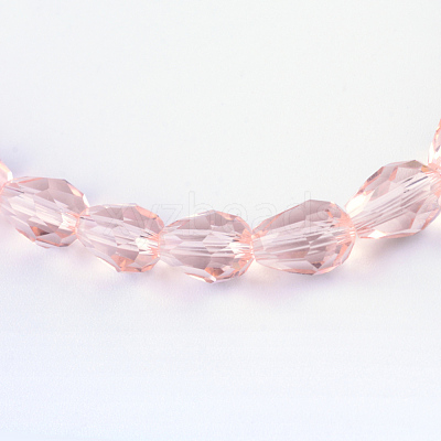 Transparent Glass Bead Strands X-GLAA-R024-6x8mm-08-1