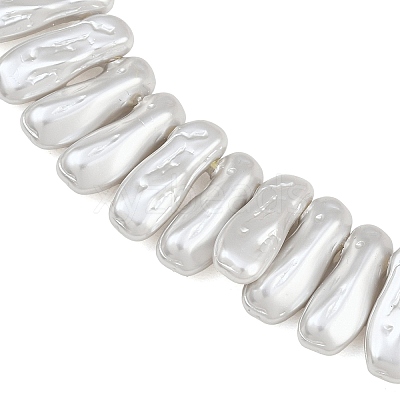 Electroplated Glass Pearl Beads Strands GL-CBA64F3-01C-1