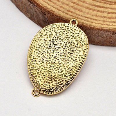 Faceted Nuggets Brass Glass Links connectors KK-L137-13-NR-1