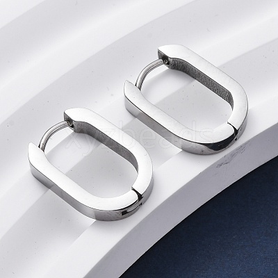 Non-Tarnish 304 Stainless Steel Huggie Hoop Earrings X-STAS-H156-11A-P-1