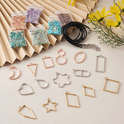 DIY UV/Epoxy Resin Pendant Necklace Making Kits DIY-TA0008-72-1