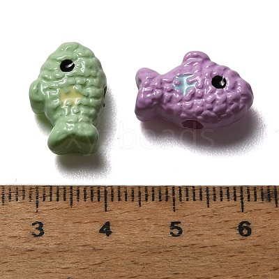 Opaque Enamel Acrylic Beads AC-CBAD9B6-02-1
