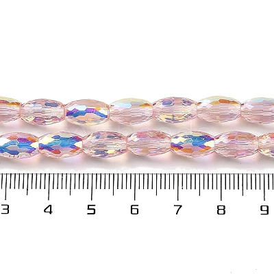 AB Color Plated Transparent Electroplate Beads Strands EGLA-H104-05C-1