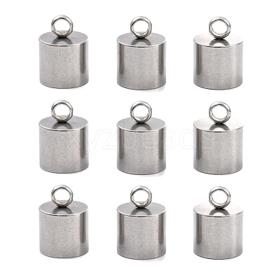 Tarnish Resistant Smooth Surface 201 Stainless Steel Cord Ends X-STAS-R063-97-1