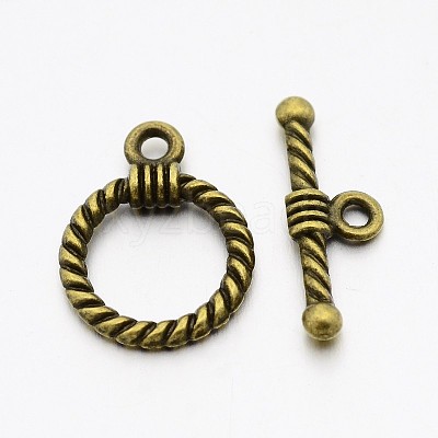 Tibetan Style Alloy Toggle Clasps TIBE-EA9138Y-AB-FF-1