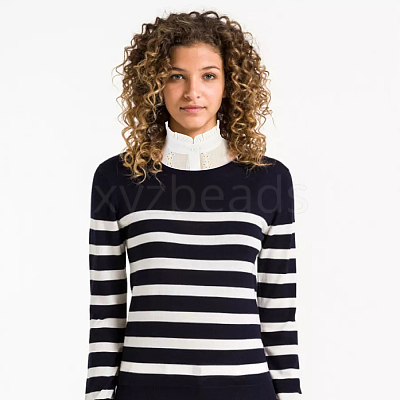 Detachable Cotton Shirt Women False Collar DIY-WH20048-038-1