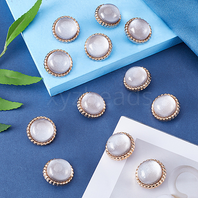 12Pcs ABS Plastic Shank Buttons BUTT-GF0003-47C-1