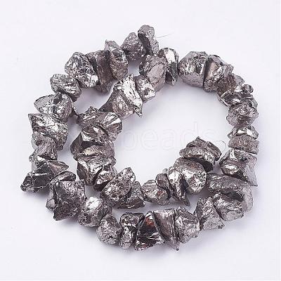 Electroplated Natural Quartz Crystal Bead Strands G-F336-06G-1