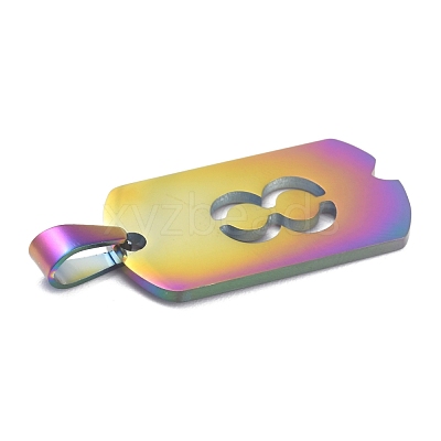Ion Plating(IP) 304 Stainless Steel Pendants STAS-O127-A08-1
