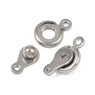 304 Stainless Steel Snap Clasps X-STAS-K311-03P-1