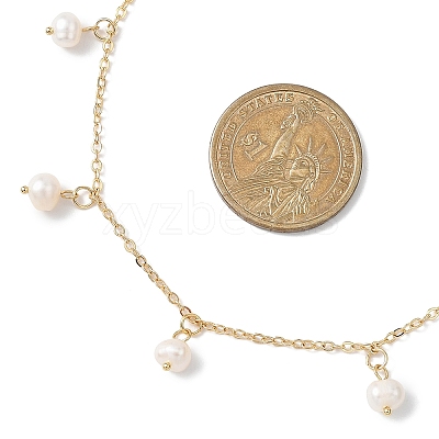 Natural Cultured Freshwater Pearl Potato Tassel Bib Necklaces NJEW-JN05697-1
