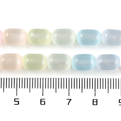 Macaron Color Natural Selenite Beads Strands G-F750-M03-02-1