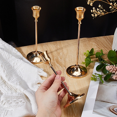 6 Sets Aluminum Candle Holders AJEW-WH0696-152-1