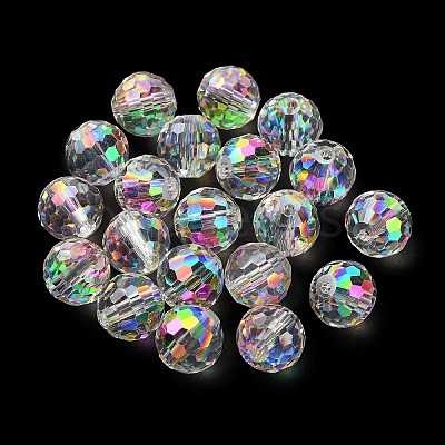 Half Rainbow Plated Glass Beads X-EGLA-P059-02B-HR02-1