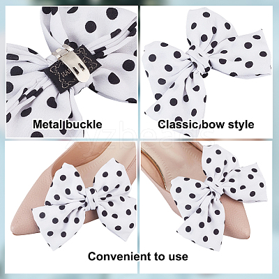 2Pcs Bowknot Polyester Shoe Decoration FIND-DR0001-64A-1